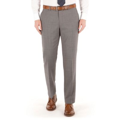 J by Jasper Conran Grey puppytooth flat front tailored fit occasions suit trouser